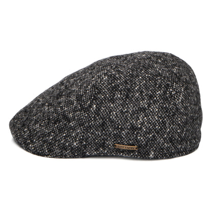 Casquette Plate Bec-de-Canard en Tweed du Donegal anthracite STETSON