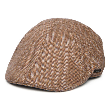 Casquette Plate Bec-de-Canard à Micro Chevrons Mr. Mitchell marron clair BARTS