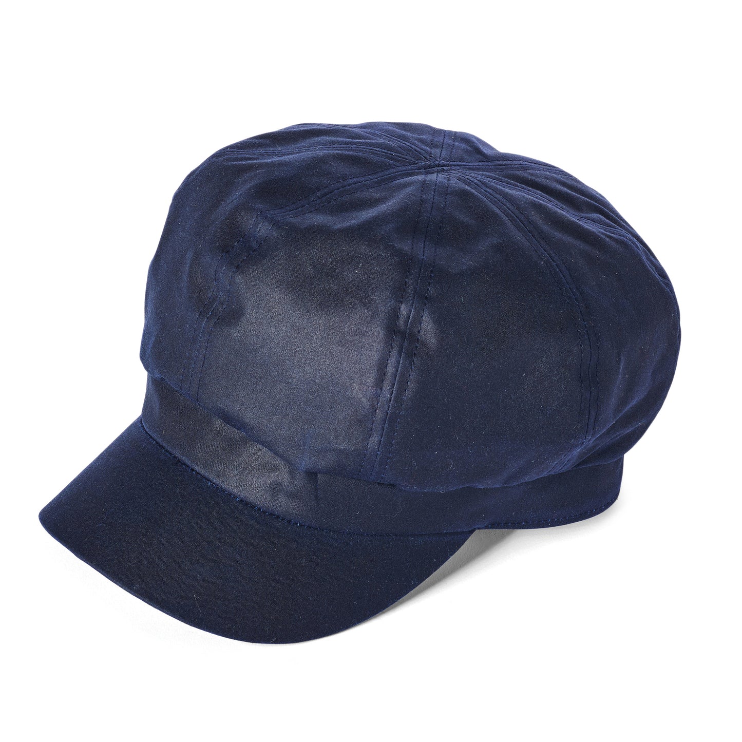 Casquette Gavroche en Coton Ciré Britannique bleu marine FAILSWORTH