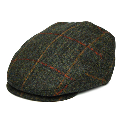 Casquette Plate Imperméable à Carreaux olive-rouge-rouille FAILSWORTH