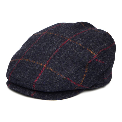 Casquette Plate Imperméable à Carreaux bleu marine-rouille-rouge FAILSWORTH
