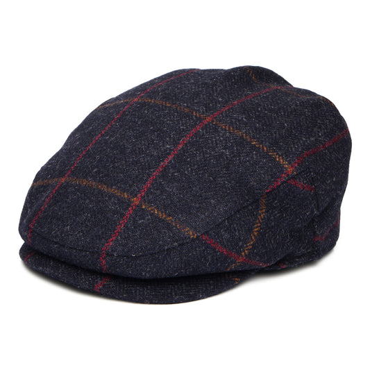 Casquette Plate Imperméable à Carreaux bleu marine-rouille-rouge FAILSWORTH