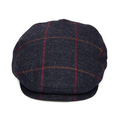 Casquette Plate Imperméable à Carreaux bleu marine-rouille-rouge FAILSWORTH