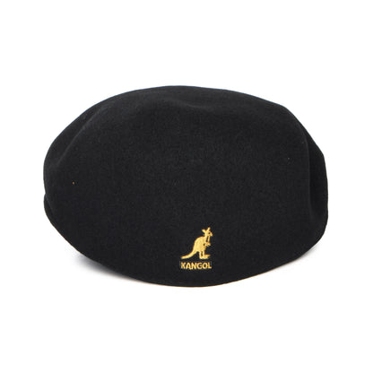 Casquette Plate en Laine 504 noir-doré KANGOL
