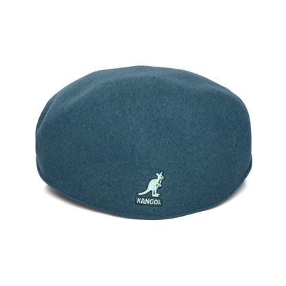 Casquette Plate en Laine 504 bleu sarcelle KANGOL
