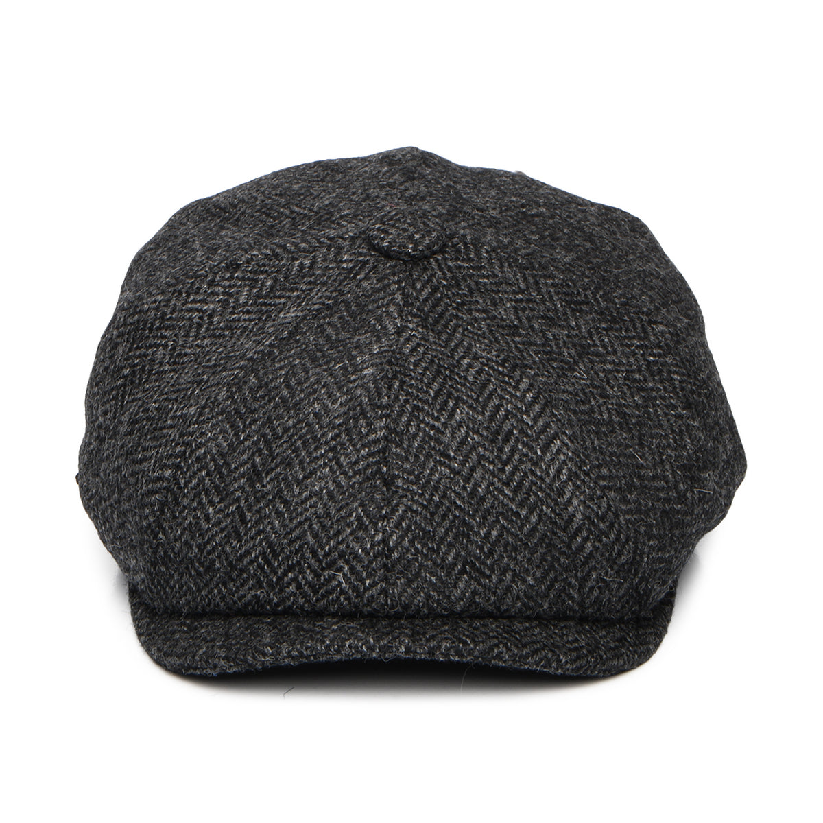 Casquette Gavroche en Laine Britannique à Chevrons Brooklyn anthracite CHRISTYS