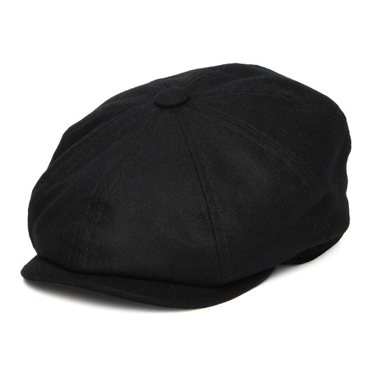 Casquette Gavroche en Laine Loden Brooklyn noir CHRISTYS