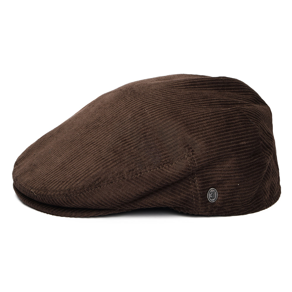Casquette Plate en Velours Côtelé marron JAXON & JAMES