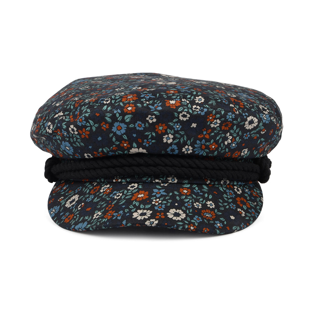 Casquette de Marin en Coton Floral bleu marine délavé BRIXTON