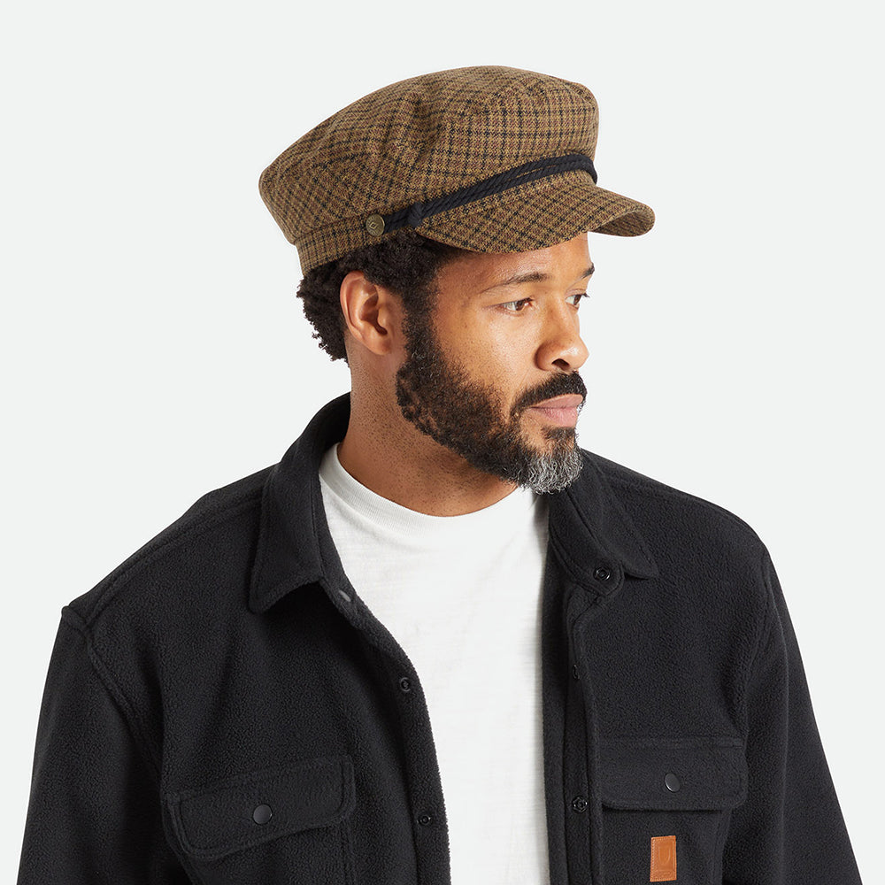 Casquette de Marin Pied-de-Poule caramel-noir BRIXTON