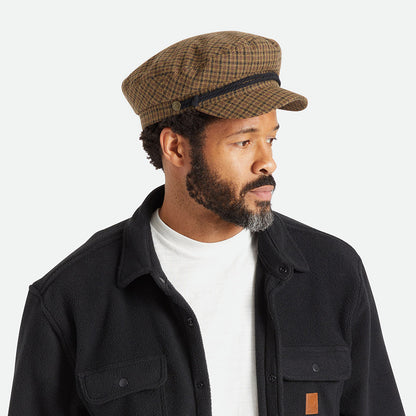 Casquette de Marin Pied-de-Poule caramel-noir BRIXTON