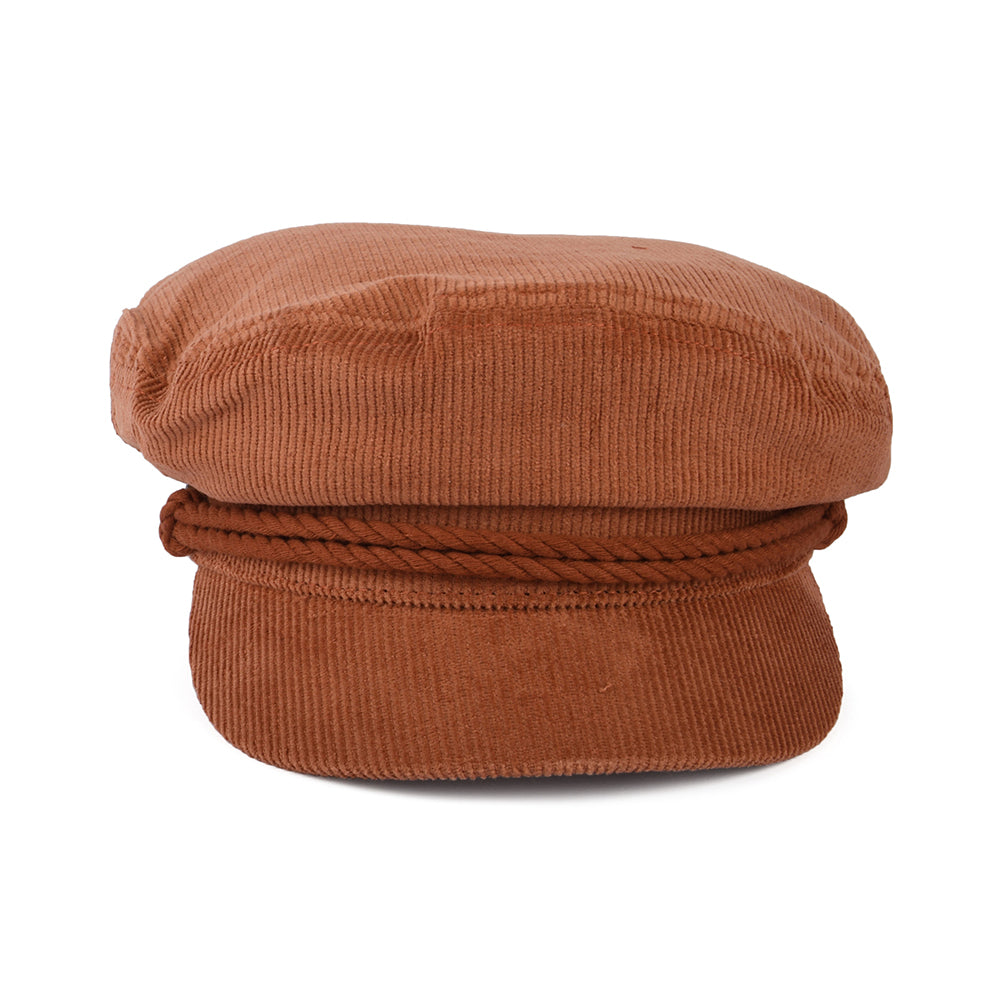Casquette de Marin en Velours Côtelé terracotta BRIXTON