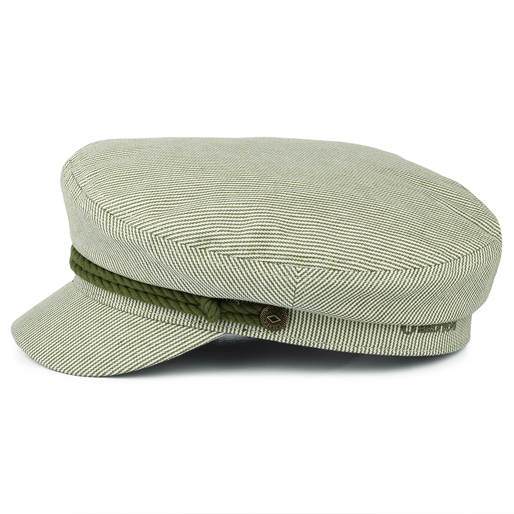 Casquette de Marin à Rayures olive-crème BRIXTON
