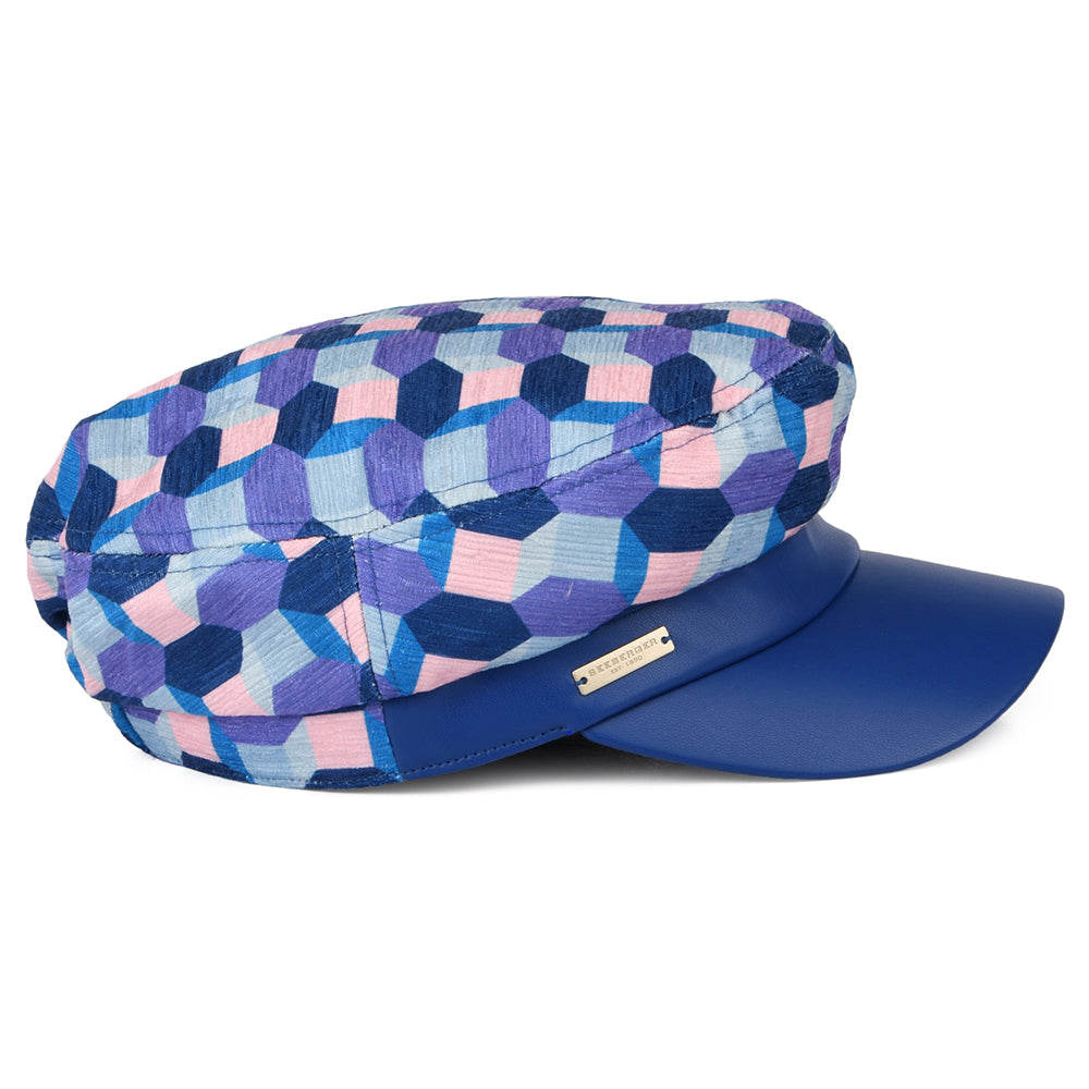 Casquette de Marin Graphique violette-bleu SEEBERGER