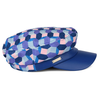 Casquette de Marin Graphique violette-bleu SEEBERGER