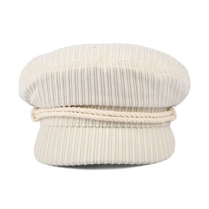 Casquette de Marin en Velours Grosses Mailles blanc cassé BRIXTON