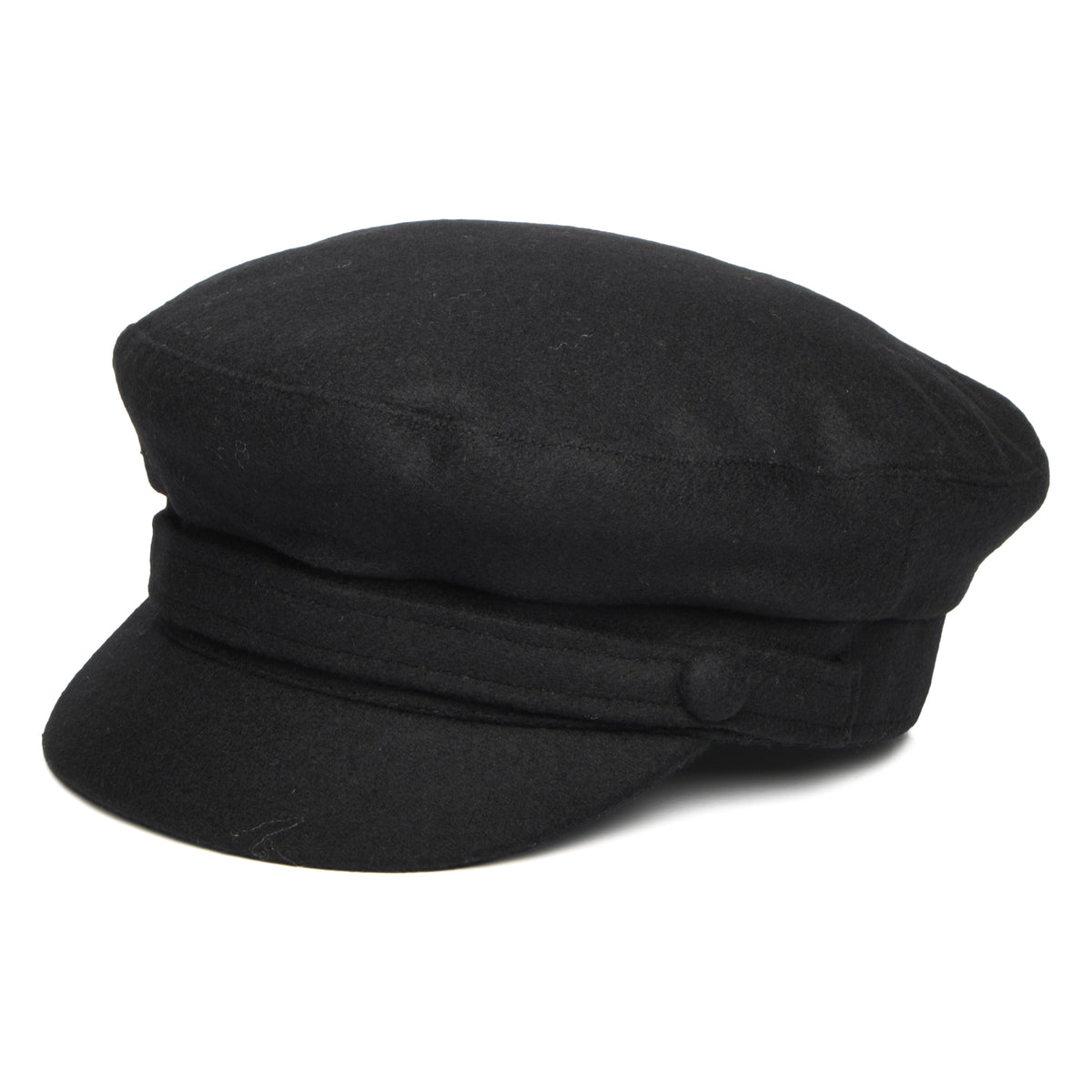 Casquette de Marin en Melton Italien Breton noir FAILSWORTH
