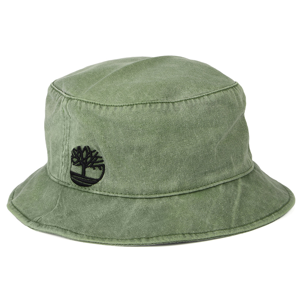 Chapeau Bob en Coton Teinture Pigmentaire olive TIMBERLAND