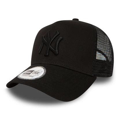 Casquette Trucker MLB Essential New York Yankees noir sur noir NEW ERA