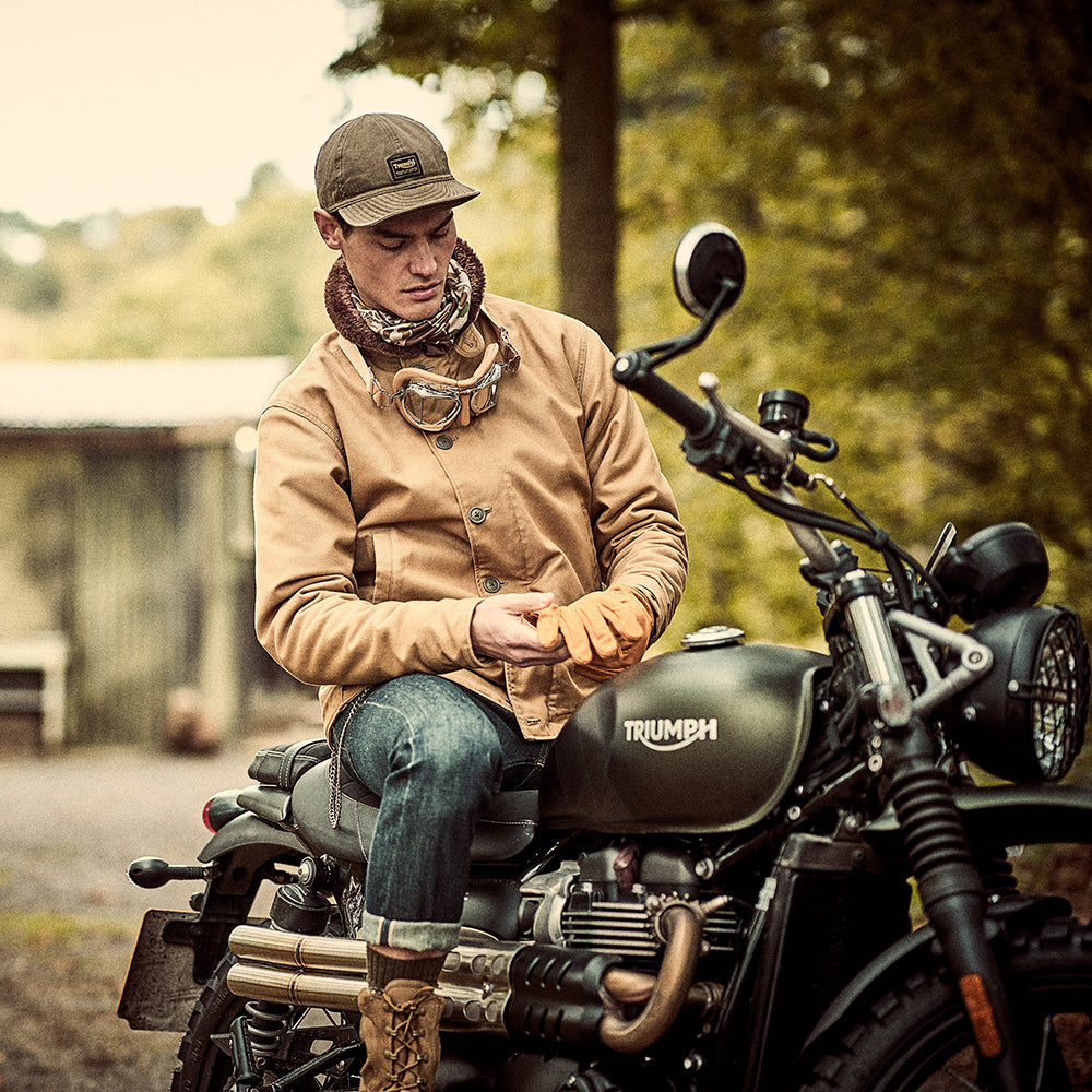 Casquette Militaire en Coton sergé Grunt khaki TRIUMPH MOTORCYCLES