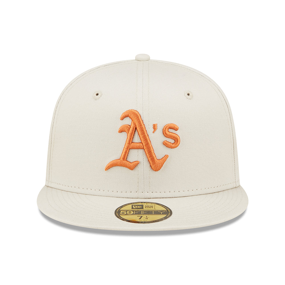 Casquette 59FIFTY MLB League Essential Oakland Athletics pierre-ocre NEW ERA
