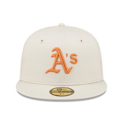 Casquette 59FIFTY MLB League Essential Oakland Athletics pierre-ocre NEW ERA