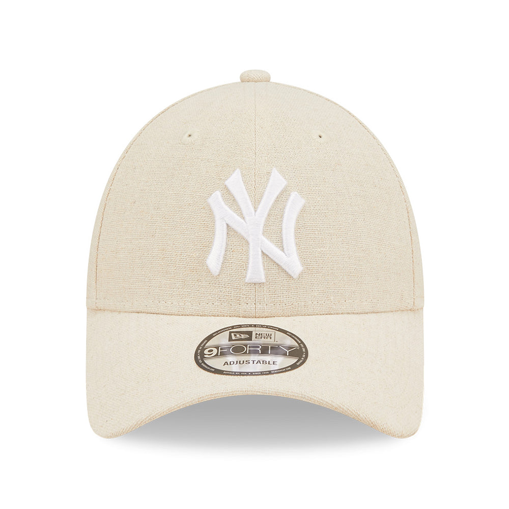 Casquette 9FORTY MLB Linen New York Yankees pierre-blanc NEW ERA