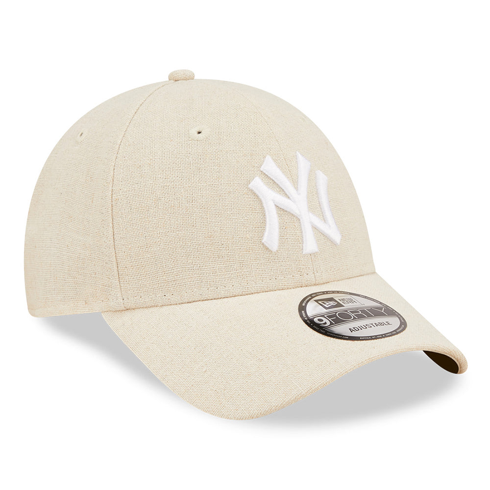 Casquette 9FORTY MLB Linen New York Yankees pierre-blanc NEW ERA