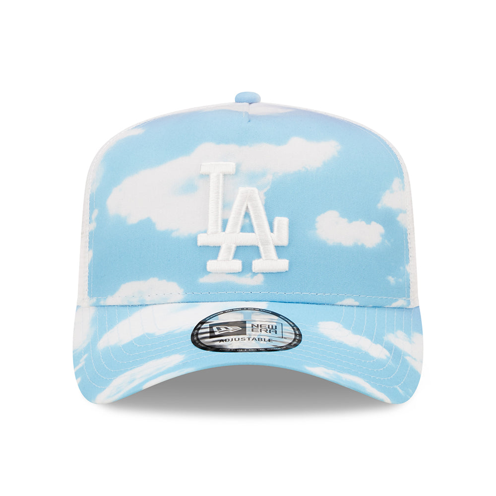 Casquette Trucker L.A. Dodgers MLB Cloud AOP A-Frame bleu clair-blanc NEW ERA