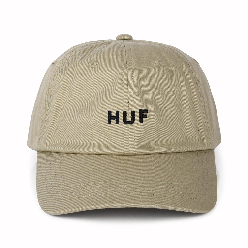 Casquette à Visière Incurvée en Coton Original Logo avoine HUF