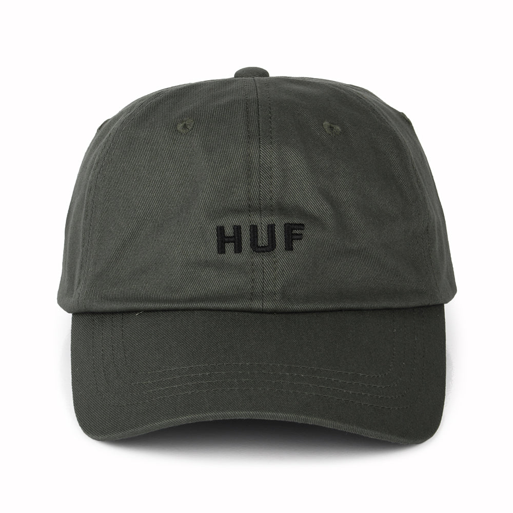 Casquette à Visière Incurvée en Coton Original Logo olive HUF