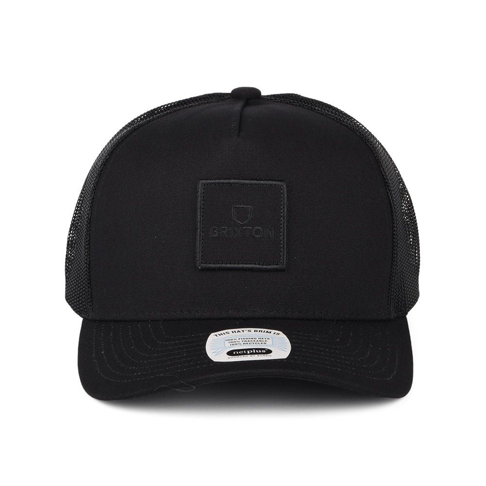 Casquette Trucker Alpha Block NetPlus MP noir sur noir BRIXTON