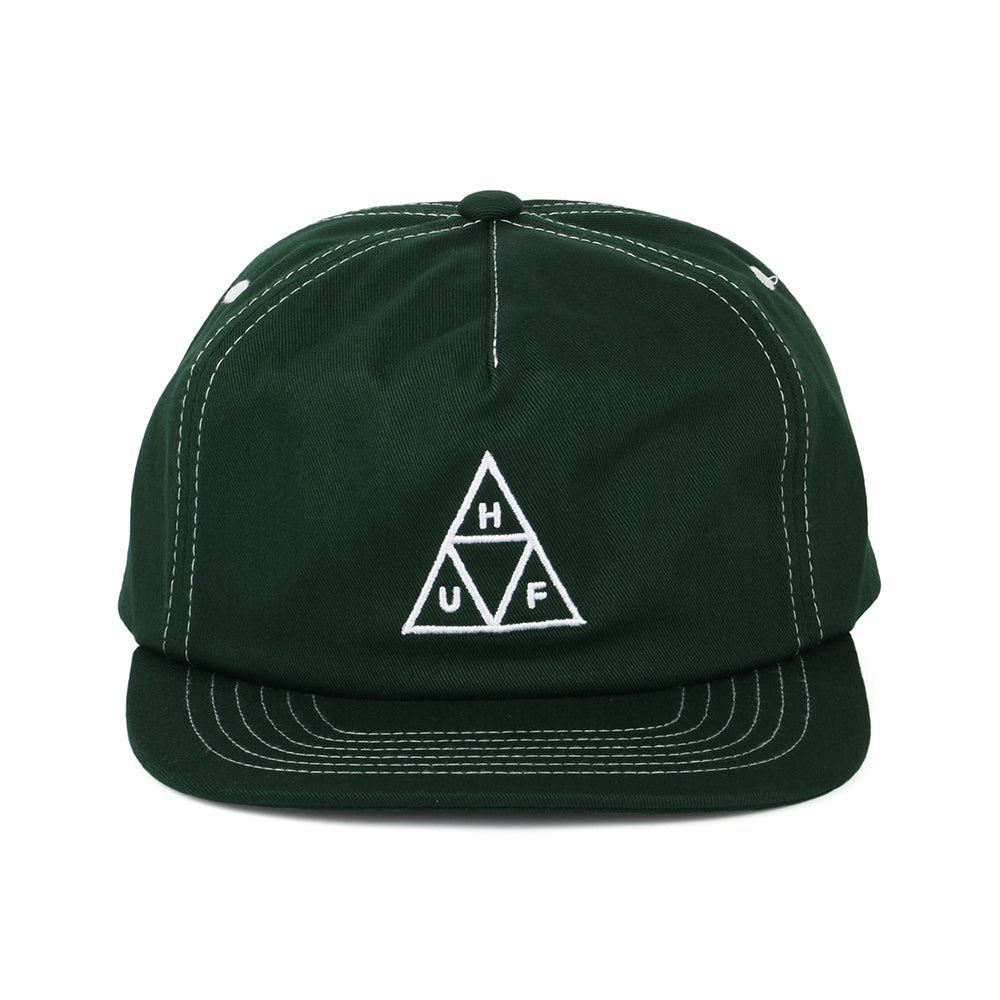 Casquette Snapback Non Structurée Triple Triangle vert sapin-blanc HUF