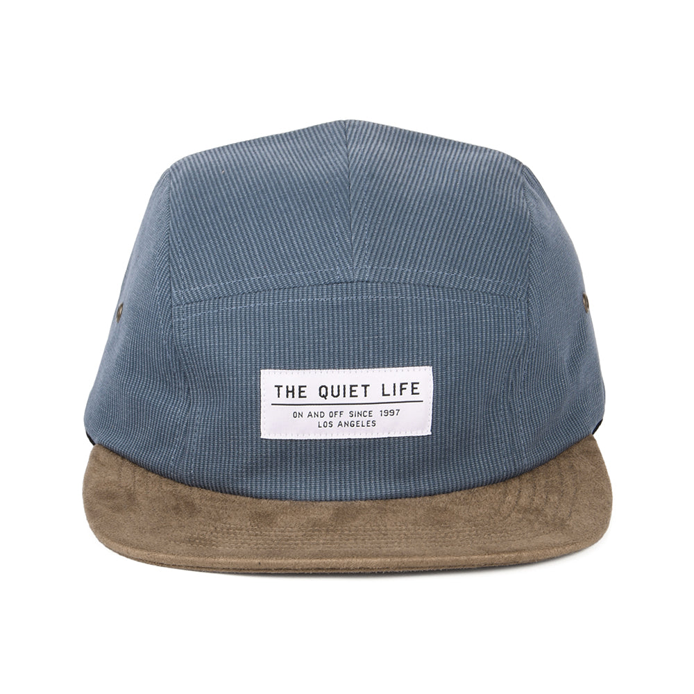 Casquette 5 Panel Cord Combo bleu-beige sable THE QUIET LIFE