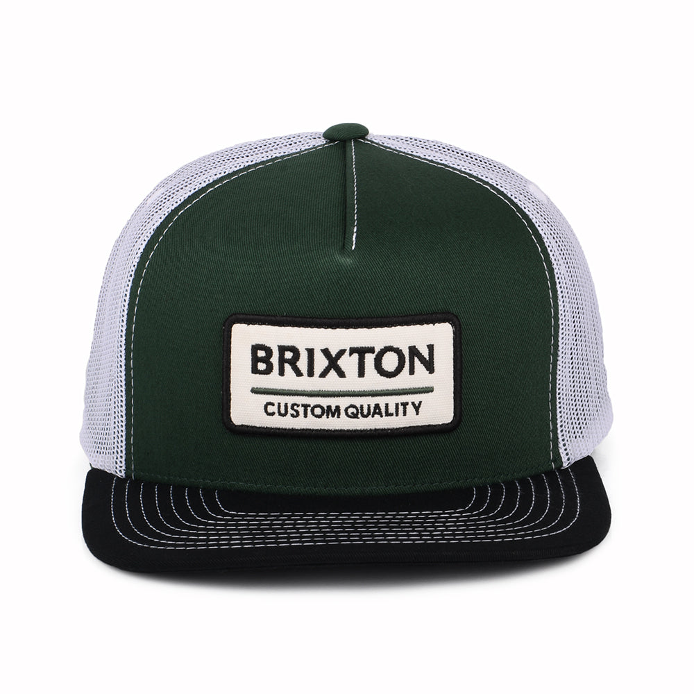 Casquette Trucker Palmer Proper MP vert-noir délavé-blanc BRIXTON