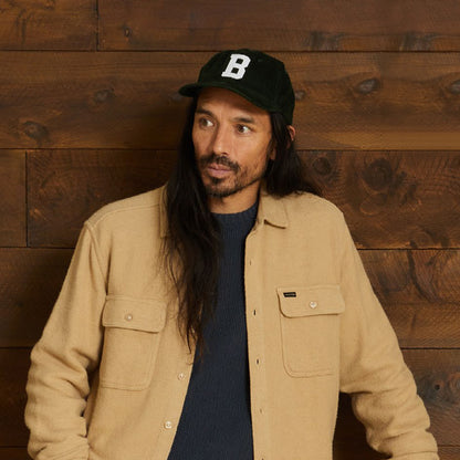 Casquette en Velours Côtelé Big B MP vert BRIXTON