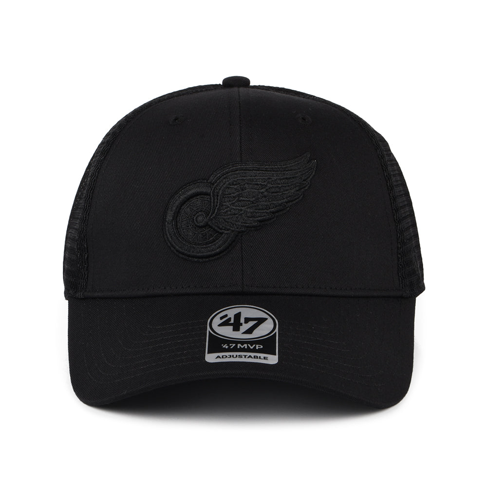 Casquette Trucker NHL Branson MVP Detroit Red Wings noir sur noir 47 BRAND