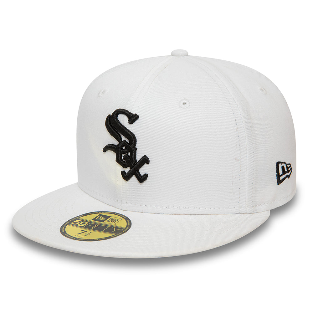 Casquette 59FIFTY MLB League Essential Chicago White Sox blanc-noir NEW ERA