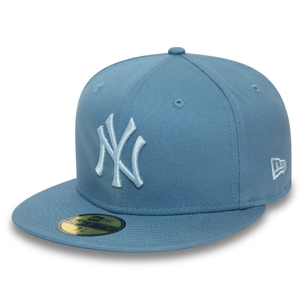 Casquette 59FIFTY MLB League Essential New York Yankees bleu clair-bleu glacé NEW ERA