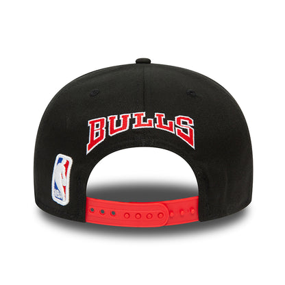 Casquette Snapback 9FIFTY NBA Rear Logo Chicago Bulls noir NEW ERA