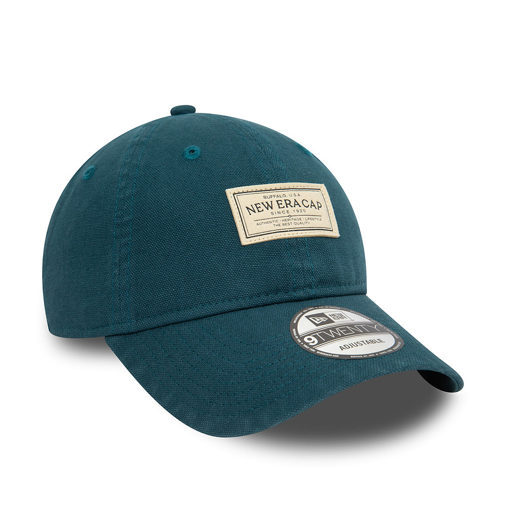 Casquette 9TWENTY NE Canvas en Coton bleu sarcelle foncé NEW ERA
