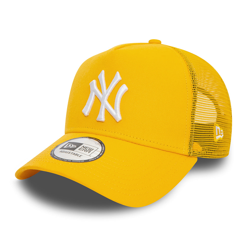 Casquette Trucker A-Frame MLB League Essential New York Yankees jaune-blanc NEW ERA
