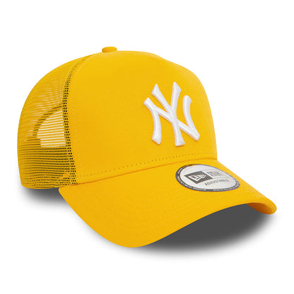 Casquette Trucker A-Frame MLB League Essential New York Yankees jaune-blanc NEW ERA