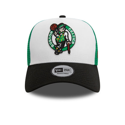 Casquette Trucker NBA Rear Arch A-Frame Boston Celtics blanc-noir-vert NEW ERA