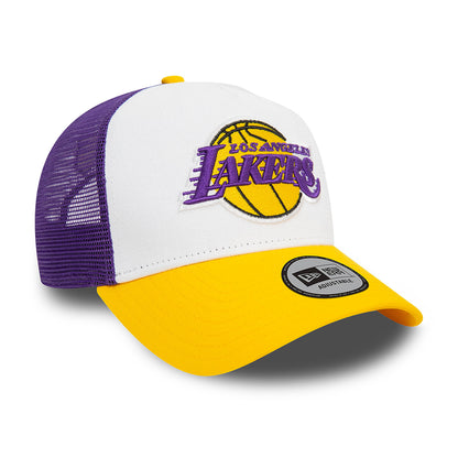 Casquette Trucker NBA Rear Arch A-Frame L.A. Lakers blanc-jaune-violet PATAGONIA