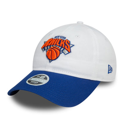 Casquette Femme 9TWENTY NBA White Crown New York Knicks blanc-bleu roi NEW ERA
