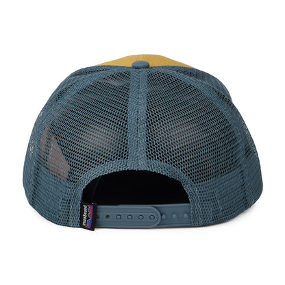 Casquette Trucker en Coton Bio P-6 Logo moutarde-bleu fumée PATAGONIA