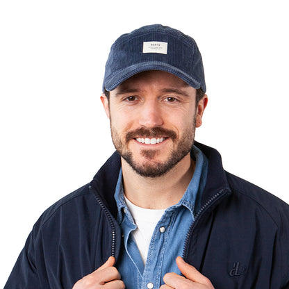 Casquette 5 Panel en Velours Côtelé Hardford bleu marine BARTS