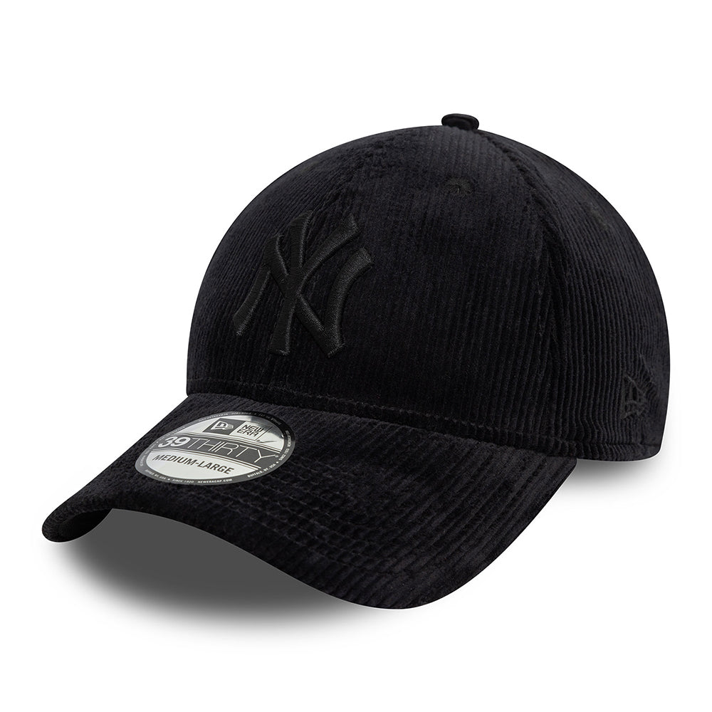 Casquette 39THIRTY MLB Cord New York Yankees noir sur noir NEW ERA