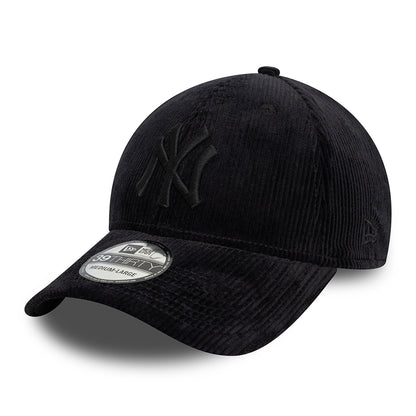 Casquette 39THIRTY MLB Cord New York Yankees noir sur noir NEW ERA